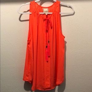 Orange blouse tank